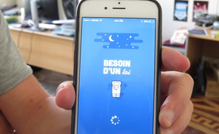 La page d'accueil de l'application "Besoin d'un toi".