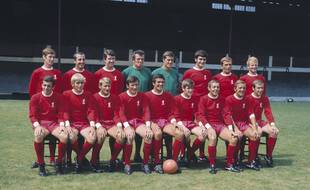Le grand Liverpool, avec Ray Clemence (deuxième en vert vers la droite)