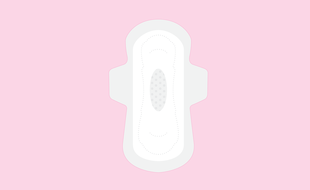 Illustration d'une serviette hygiénique.