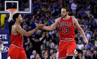 Grâce à Joakim Noah et Derrick Rose, Chicago a brisé la série de 19 victoires d'affilée à domicile de Golden State, le 27 janvier 2015.