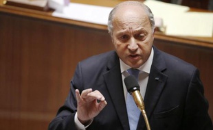 Le ministre des Affaires étrangères Laurent Fabius à l'Assemblée nationale à Paris, le 17 septembre 2014