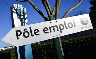 Un panneau vers Pôle emploi. (illustration)