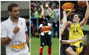 Marin Cilic, Luka Modric et Bojan Bogdanovic. Trois stars du sport croate parmi tant d'autres.