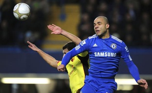 Le défenseur de Chelsea, Alex, lors d'un match de FA CUP le 3 janvier 2010.