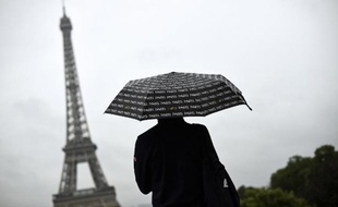 Jour de pluie à Paris le 8 août 2014