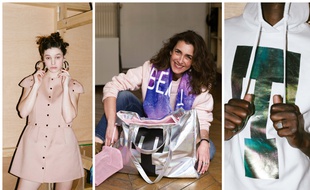 Robe néoprène de Laila Soares, Mademoiselle Agnès et son Beach bag XXL, un sweat créé par Julie Rubio.