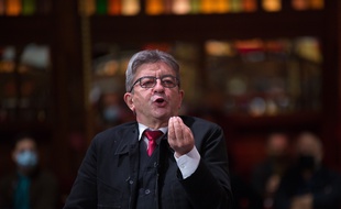 Jean-Luc Mélenchon au Cabaret sauvage, à Paris.