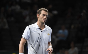 Paul-Henri Mathieu lors du Masters 1000 de Paris-Bercy, le 31 octobre 2016.