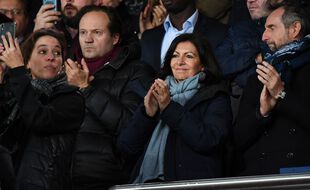 Anne Hidalgo lors du match PSG - OL en février 2020.