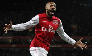 Thiery Henry, lors de son match de retour sous les couleurs d'Arsenal face à Leeds, en Coupe d'Angleterre, le 9 janvier 2012.