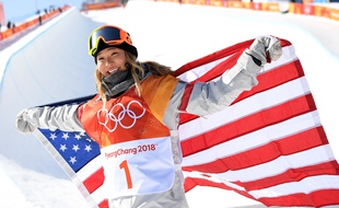 Chloe Kim, championne olympique américaine en halfpipe, le 13 février 2018 aux JO de Pyeonchang.