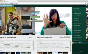 Airtime.com, le site de conversation vidéo via Facebook lancé en juin 2012 par Sean Parker et Shawn Fanning, les créateurs de Napster.