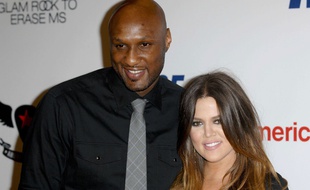 Lamar Odom avec Khloe Kardashian le 18 mai 2012.