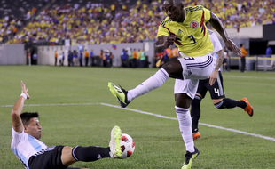 Le nouveau joueur du TFC Deiver Machado avec la Colombie contre l'Argentine, le 11 novembre 2018 à East Rutherford (Etats-Unis).