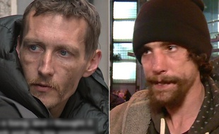 Stephen Jones et Chris Parker, deux sans-abri qui ont secouru les victimes de l'attentat de Manchester, le 23 mai 2017.