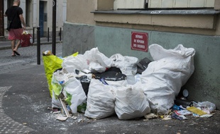 Des déchets déposés dans la rue, à Paris (image d'illustration).