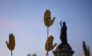 Un rassemblement contre l'antisémitisme à Paris, le 19 février 2019.