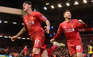 Le défenseur de Liverpool Martin Skrtel, auteur de l'égalisation contre arsenal, le 21 décembre 2014.