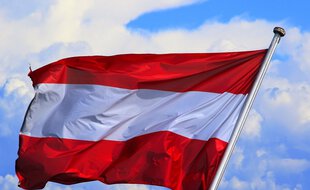 Le drapeau de l'Autriche.