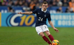 Lucas Digne lors du match entre la France et les Pays-Bas le 5 mars 2014.