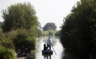 Jean-Henri Pagnon le 24 juillet 2014 sur l'un des innombrables canaux du marais de Brière