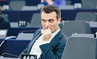 Florian Philippot au Parlement européen, le 13 juin 2018.