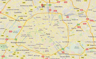 Google Maps de Saint-Ouen (Seine-Saint-Denis).