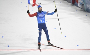 Martin Fourcade lors de ses exploits à Pyeongchang