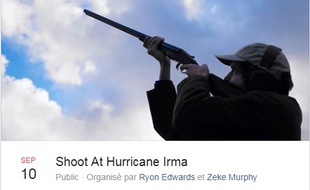 Le groupe Facebook Shoot At Hurricane Irma