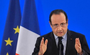 Le président François Hollande le 20 février 2013 à Clermont-Ferrand, dans le centre de la France
