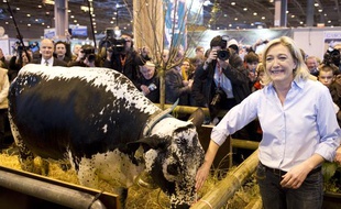 Marine Le Pen au Salon de l'Agriculture, le 25 février 2011.