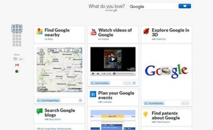 Capture d'écran du moteur de recherche de Google, «what do you love».