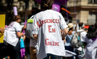 Lors d'une manifestation des urgences.