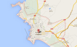 Carte de Lattaquié en Syrie.