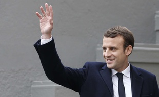 Emmanuel Macron, le 23 avril 2017 au Touquet.