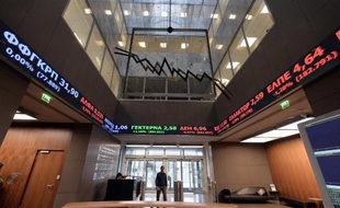 La Bourse d'Athènes le 8 décembre 2014