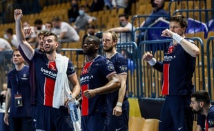 Des joueurs du Paris Saint-Germain handball, lors d'un match de Ligue des champions le 1er avril 2021 (illustration).