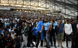 Des supporters marseillais au stade Vélodrome, en 2018.