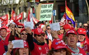 Manifestation contre les politiques d'austérité en Europe, le 3 avril 2014 à Madrid