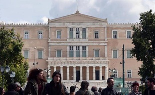 Le Parlement grec à Athènes, le 6 mars 2015
