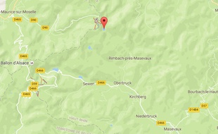 Lac des perches (Vosges). Google maps