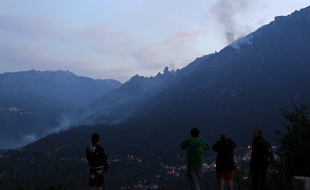 L'incendie près de la commune de Venaco (Haute-Corse)