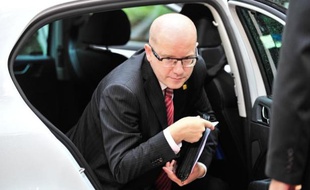 Le Premier ministre tchèque Bohuslav Sobotka à son arrivée le 27 juin 2014 à Bruxelles
