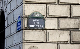 L'entrée du "36 quai des Orfèvres" siège de la PJ le 6 février 2015 à Paris