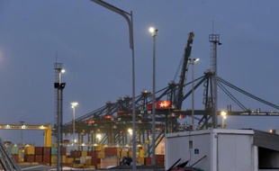 Vue du port de Lomé, au Togo, le 21 avril 2015