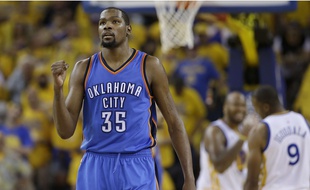 Kévin Durant pendant les finales NBA
