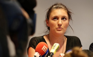 La policière Sandra Bertin lors d'une conférence de presse à Nice, le 24 juillet 2016