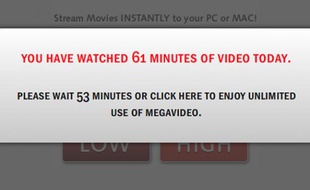 Capture d'écran Megavideo.