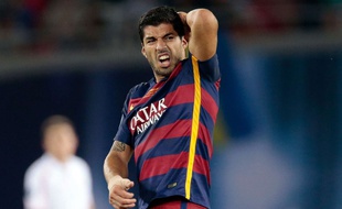 Luis Suarez lors de Barcelone-Séville le 12 août 2015.