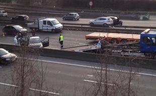 La voiture de l'individu qui a été interpellé sur l'A3